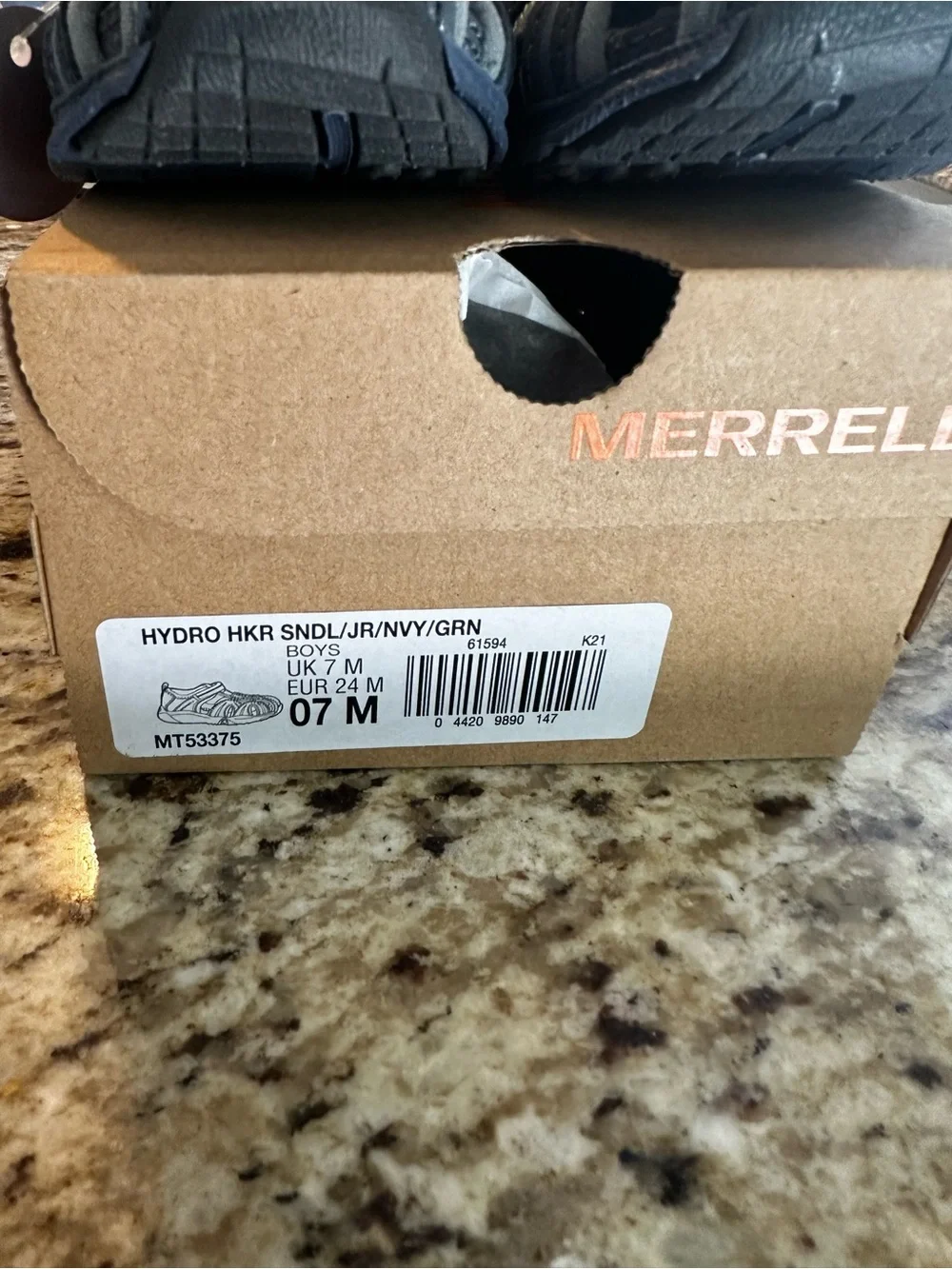 Merrell Kids Navy and Gray Closed-Toe Active Sandals